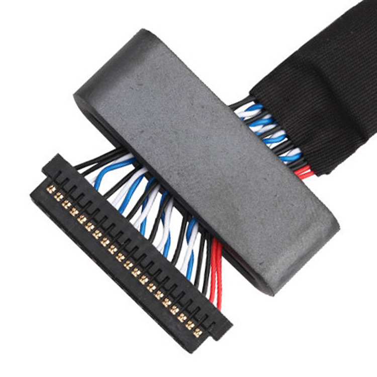 De LVDS-kabelassemblage van JAE FI-S20S tot FI-X30HL, met een toonhoogte van 1,25 mm en gerangschikt voor 500 VAC