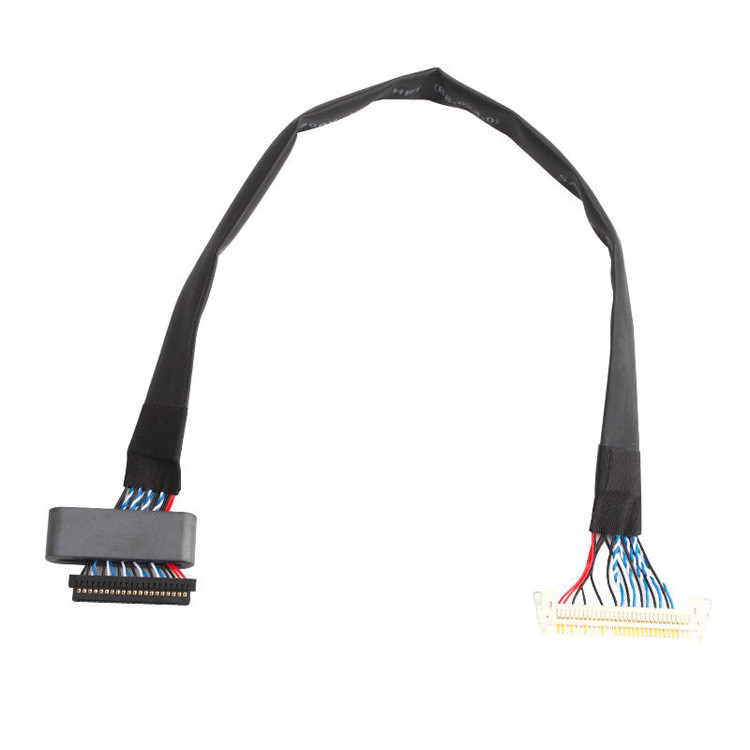De LVDS-kabelassemblage van JAE FI-S20S tot FI-X30HL, met een toonhoogte van 1,25 mm en gerangschikt voor 500 VAC