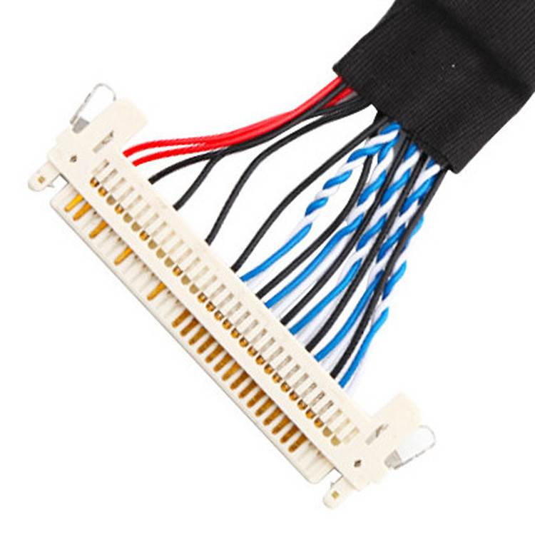 De LVDS-kabelassemblage van JAE FI-S20S tot FI-X30HL, met een toonhoogte van 1,25 mm en gerangschikt voor 500 VAC