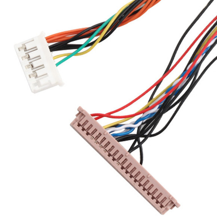 ISO14001 Lvds Lcd-kabelassemblage 20453-230T tot PH2.0 PHR-6P 1255H-2