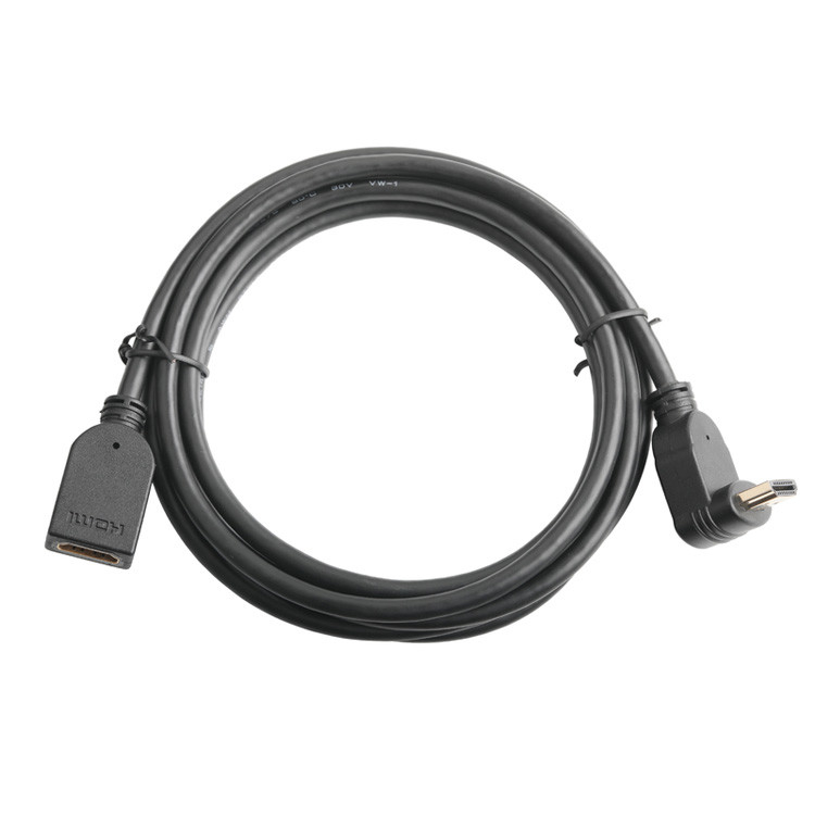 Mannelijke verticale 19 pin HDMI-A connector assemblage naar vrouwelijke 19 pin HDMI LCD kabel