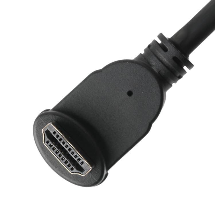 Mannelijke verticale 19 pin HDMI-A connector assemblage naar vrouwelijke 19 pin HDMI LCD kabel