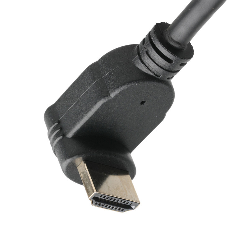 Mannelijke verticale 19 pin HDMI-A connector assemblage naar vrouwelijke 19 pin HDMI LCD kabel
