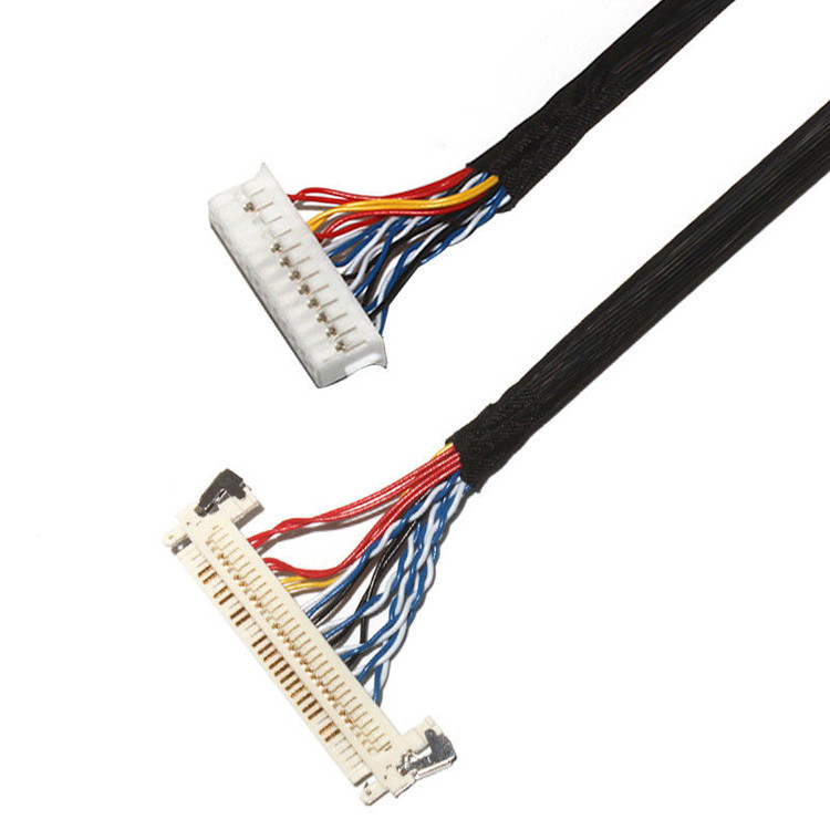 Aanpassen Lengte 2.0mm Pitch Lvds Kabel Assemblage 30 Pin IPEX DF11-24DS-2C naar FI-X3OHL OEM/ODM