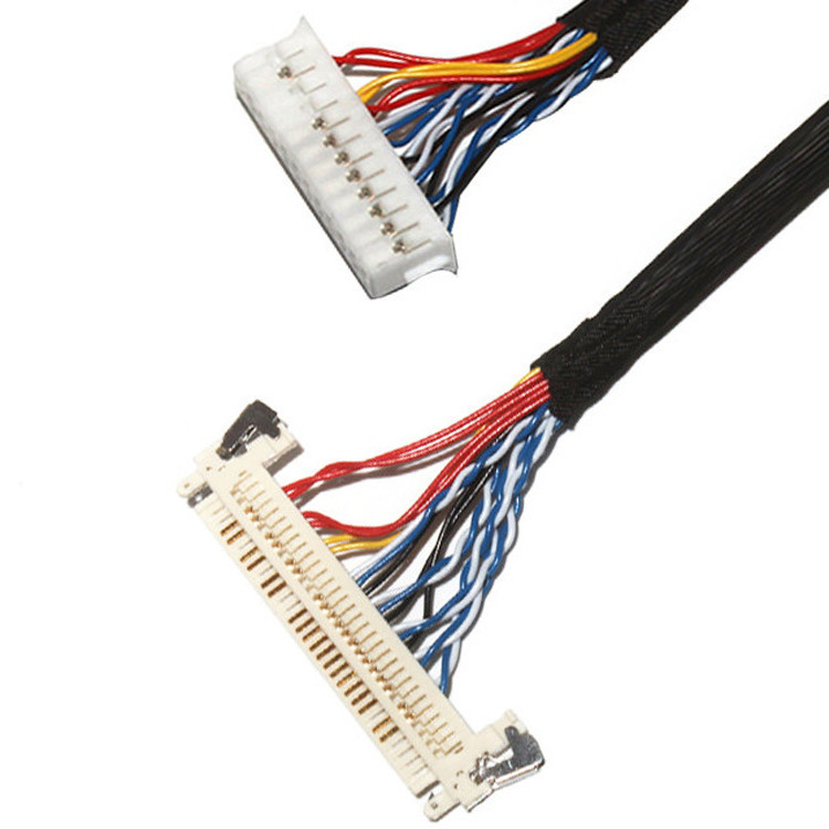 Aanpassen Lengte 2.0mm Pitch Lvds Kabel Assemblage 30 Pin IPEX DF11-24DS-2C naar FI-X3OHL OEM/ODM