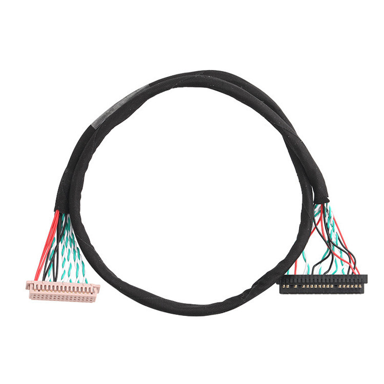 OEM/ODM 30 pin LVDS-kabelassemblage WL1258h-20P TO  DF13-2 Lvds-displayconnector