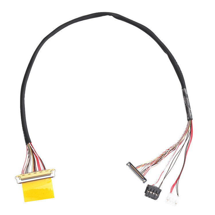 JST PHR-4-connector naar IPEX 20453-240T-03 naar 20380-R30T-06 LVDS-kabelboomconstructie
