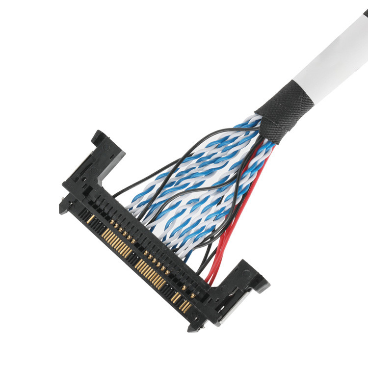 OEM/ODM LVDS-kabelassemblage van JAE FI-RE51HL 51-pin naar DP2.0 30-pin of EGN UL 1571 28AWG-kabel