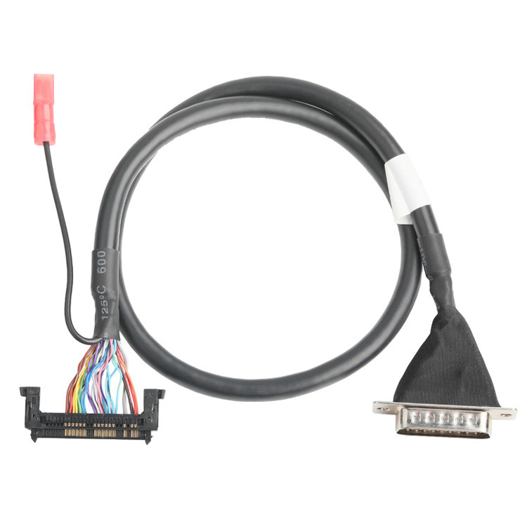 OEM/ODM LVDS-kabelassemblage van JAE FI-RE51HL 51-pin naar HD-SUB 26-pin mannetje soldeer UL 1007 20AWG kabel