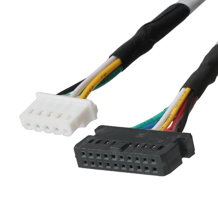 OEM/ODM LVDS kabel van LHE PHSD 30P pitch 2.0mm tot A2545 20P pitch 2.54mm, draad UL1007 24AWG, kleur per pin-out