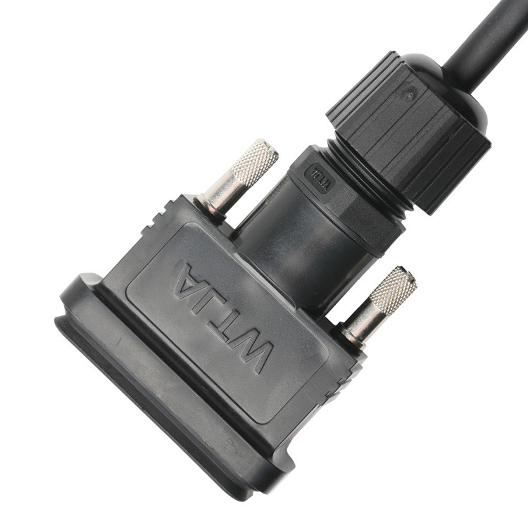 OEM/ODM Op maat gemaakte lengte ROHS LVDS-kabelassemblage van HDB-26BMMA-SL7001 Man tot HDB-26BFFA-SL7001 Vrouw