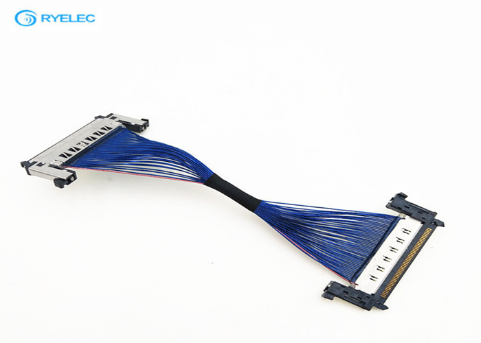 De mannelijke 0.5mm Kabel van de Hoogteschakelaar LVDS, Hirose die Blauwe LVDS-Vertoningskabel huisvesten leverancier