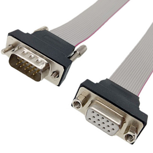 Het Mannetje van VGA HDB15 aan de Vrouwelijke schakelaar van de de Schakelaar lvds vertoning van de Lintkabel 15pin