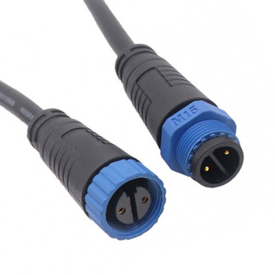 M15 Industrial 2, 3 Pin Circular Connector met soldeerconstructie en waterdichtheid IP67