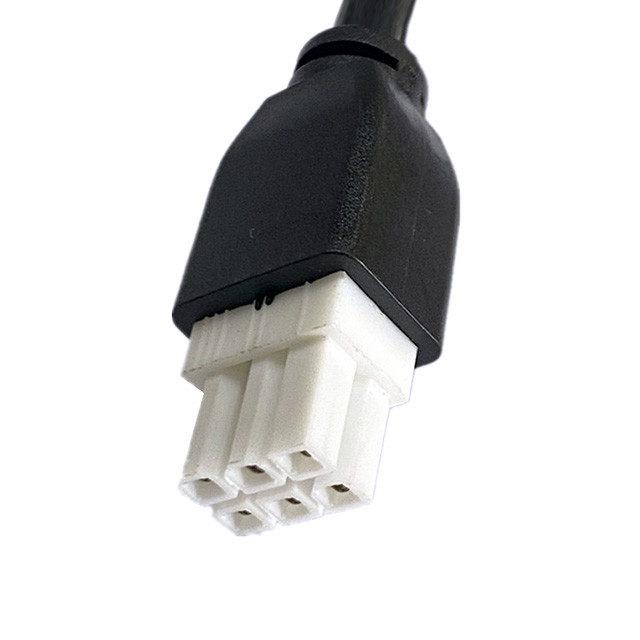 Op maat gemaakte pitch 2 3 4 5 6 Pin Molex 5557 6pin 4.2mm Pitch Jacket Cable UL2464 20AWG*6C OD6.4mm Zwart