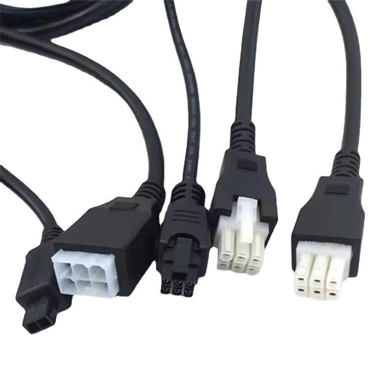 Op maat gemaakte pitch 2 3 4 5 6 Pin Molex 5557 6pin 4.2mm Pitch Jacket Cable UL2464 20AWG*6C OD6.4mm Zwart