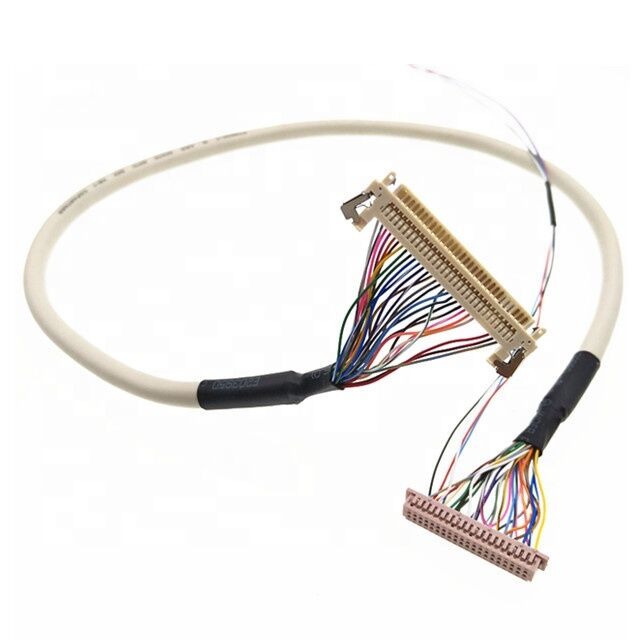 Custom LVDS Cable 30PIN to 40PIN with 20-60pin Range and 24-40AWG Wire Size for LCD/Display Applications