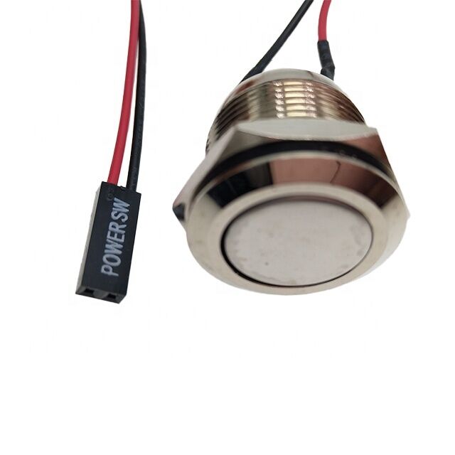 IP65 19.2 mm Panel Mount 12v SPST Momentary Push Button Switch with 2Pin Dupont and 50cm Cable
