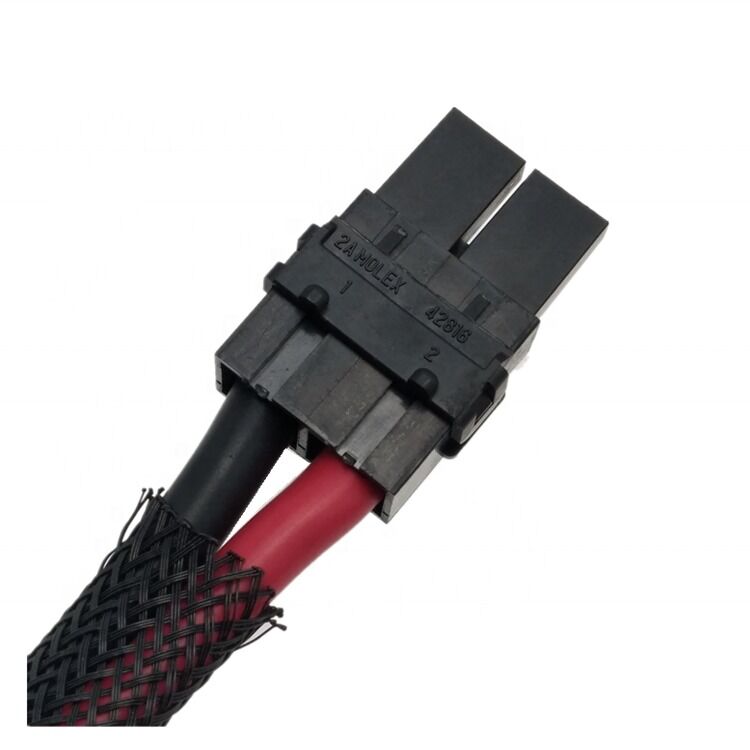 Aangepaste kabelboom met Molex 428160212 2-pins 10MM pitch connector en 8 AWG kabel