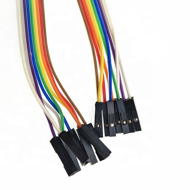 Aangepaste lengte 2,54 mm pitch RoHS-gecertificeerd plat lintkabel voor DB9 Dupont-connector