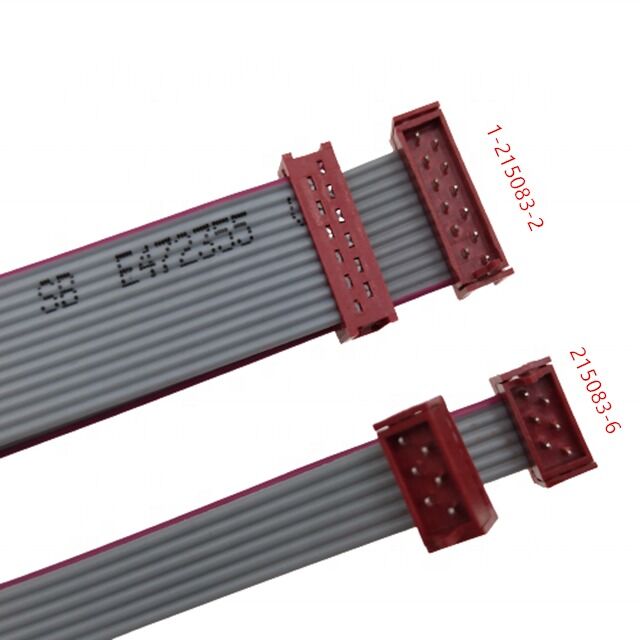 1.27mm Pitch 12pin IDC Socket met 28AWG Flat Ribbon Cable Assembly - Micro Match Man 1-215083-2