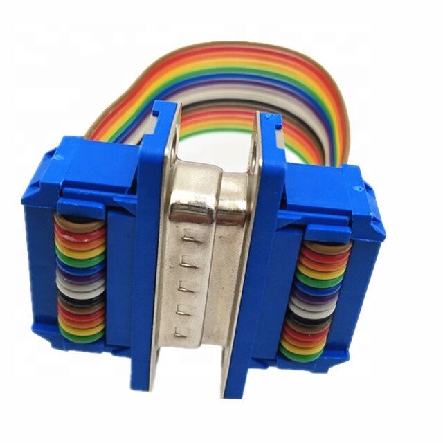 OEM ODM RS232 15Pin D-Sub verguld connector Flat Ribbon Cable Assembly met aanpasbare lengte