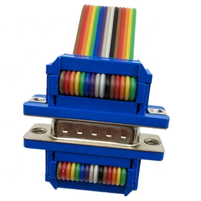 OEM ODM RS232 15Pin D-Sub verguld connector Flat Ribbon Cable Assembly met aanpasbare lengte