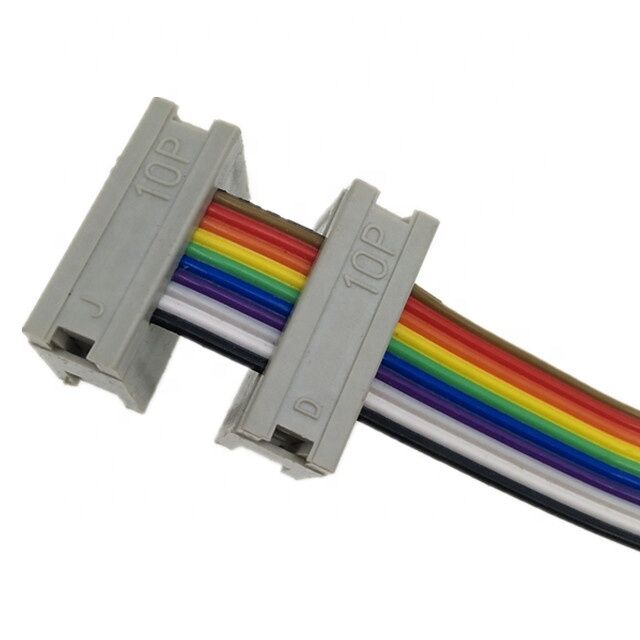 10-pins Dubbele IDC-bus Male Connector met 2.54mm Pitch Vergulde Platte Ribbon Breakout Kabel