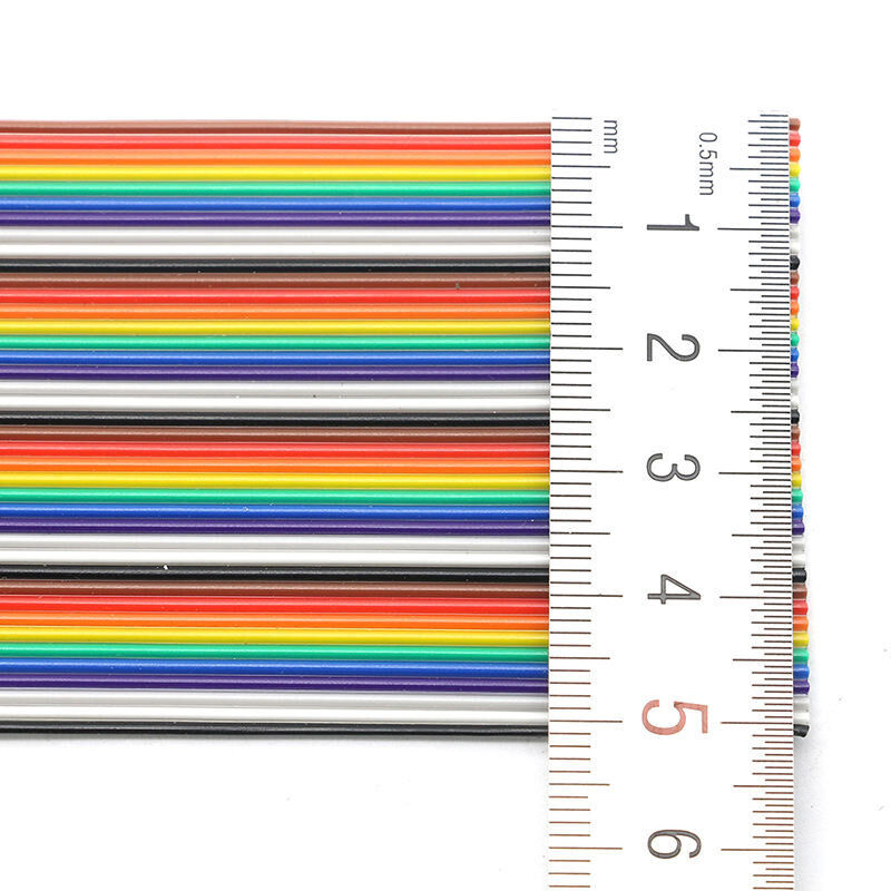 Op maat gemaakte Rainbow Harness Flat Ribbon Cable met PVC-isolatie en 1.27mm Pitch IDC-connectoren