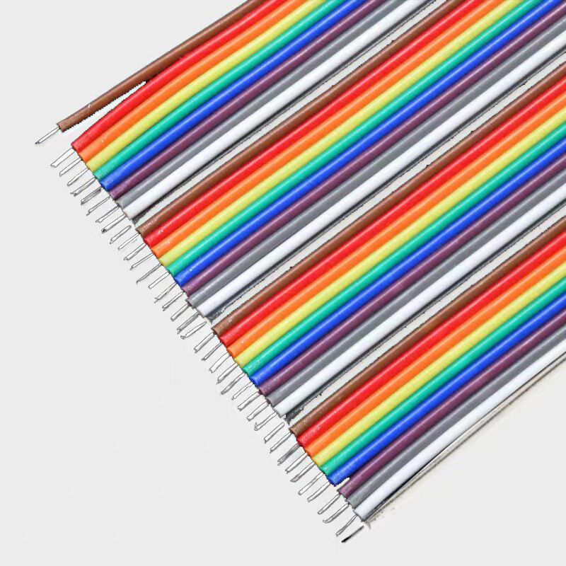 Op maat gemaakte Rainbow Harness Flat Ribbon Cable met PVC-isolatie en 1.27mm Pitch IDC-connectoren