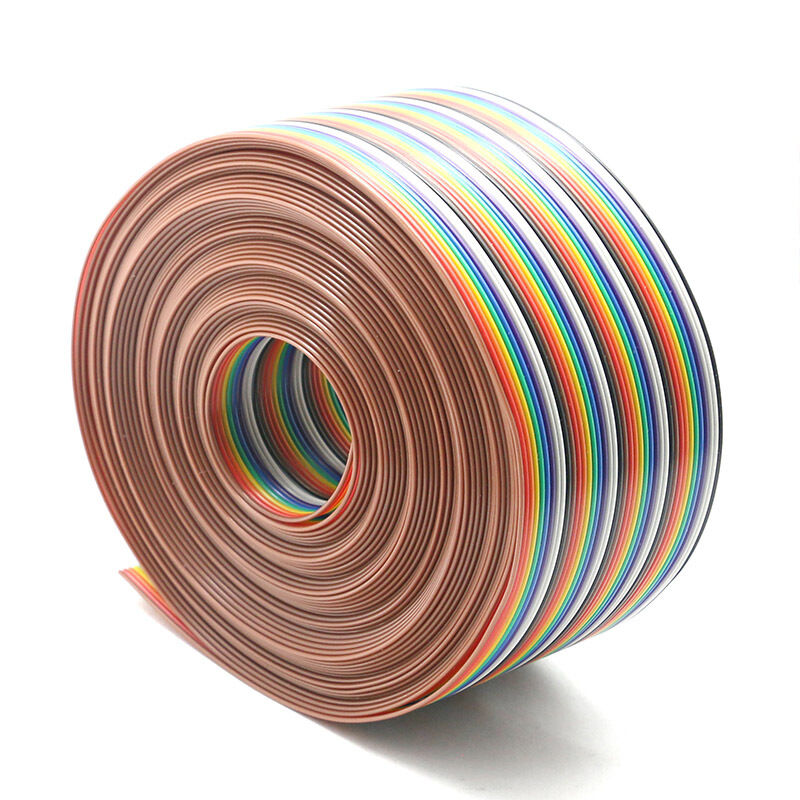 Op maat gemaakte Rainbow Harness Flat Ribbon Cable met PVC-isolatie en 1.27mm Pitch IDC-connectoren