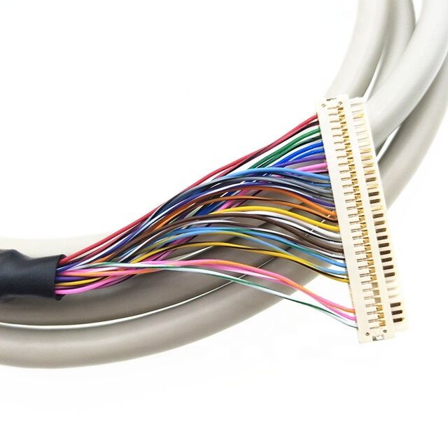 Warm verkrijgen 1.25mm Pitch HRS DF13 40pin EDP kabel tot 1mm Pitch JAE FI-X30 30pin LCD LVDS kabel assemblage