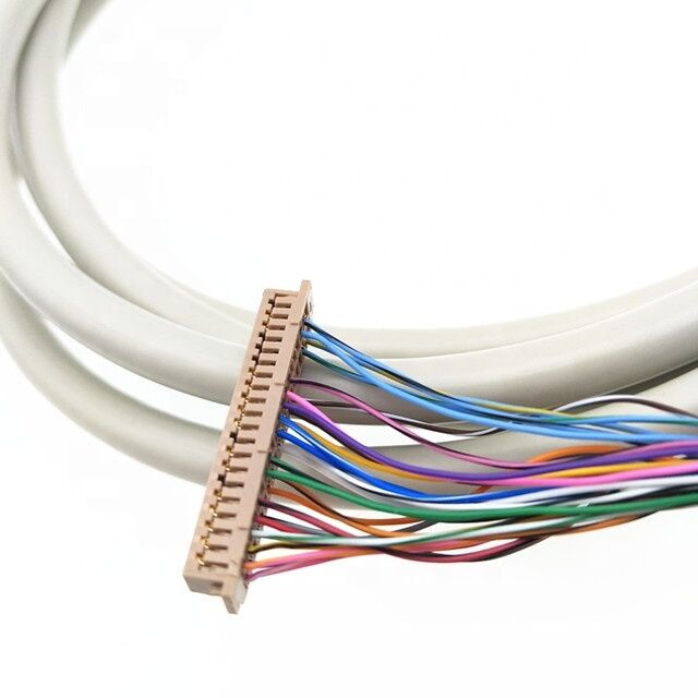 Warm verkrijgen 1.25mm Pitch HRS DF13 40pin EDP kabel tot 1mm Pitch JAE FI-X30 30pin LCD LVDS kabel assemblage