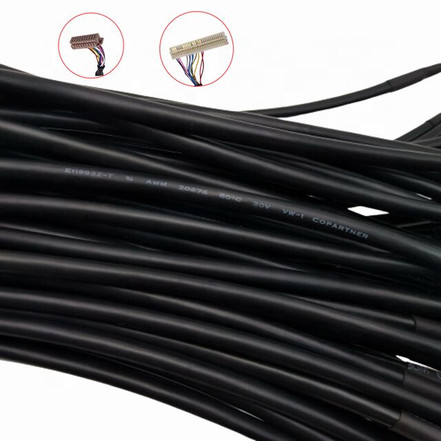 General LCD LVDS Screen Cable JAE FI-x30 30Pin to Hirose 20Pin DF13  Twisted 20276 Shield Wire for Driver Board