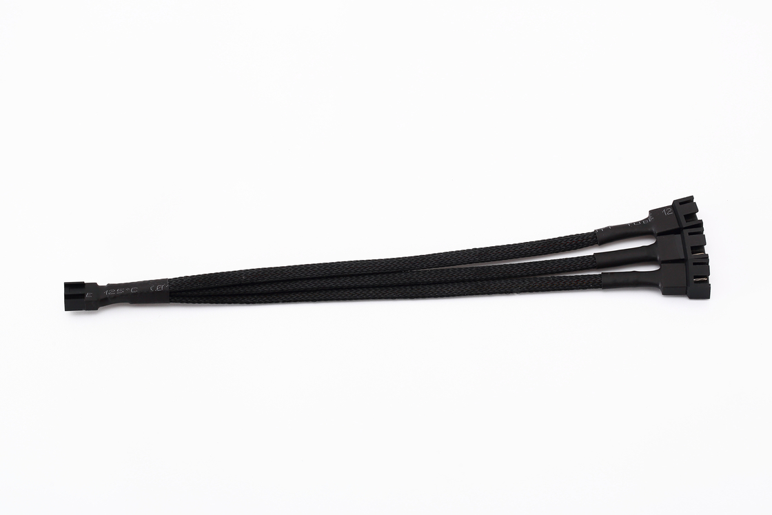1 tot 3 Way Splitter Sleeved 4 Pin Pwm Connector Computer Fan Extension Cable 4p One Point Three