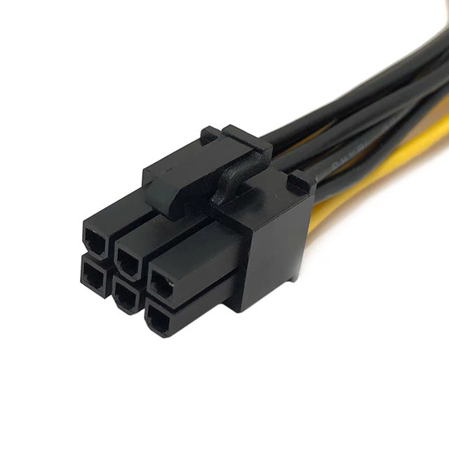 Pcie6pin Mannetje aan de Dubbele van de de Machtskabel van 8pin Mannelijke Gpu Splitser 18awg 100MM 20CM