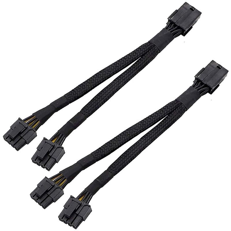 Pcie 8 Sleeved Beschermde Pcie GPU Minig de Machtskabel van Pin Female To Dual 8pin