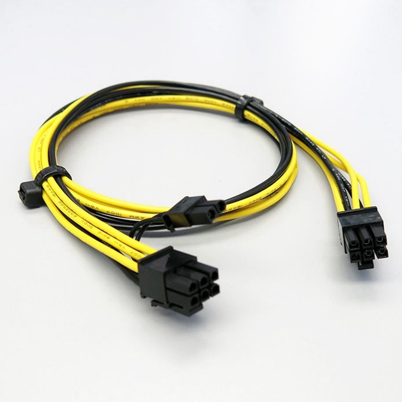 Het MANNETJE van 16AWG 6PIN AAN MANNELIJKE Pci E de Machtskabel van 8PIN voor Grafiekkaart