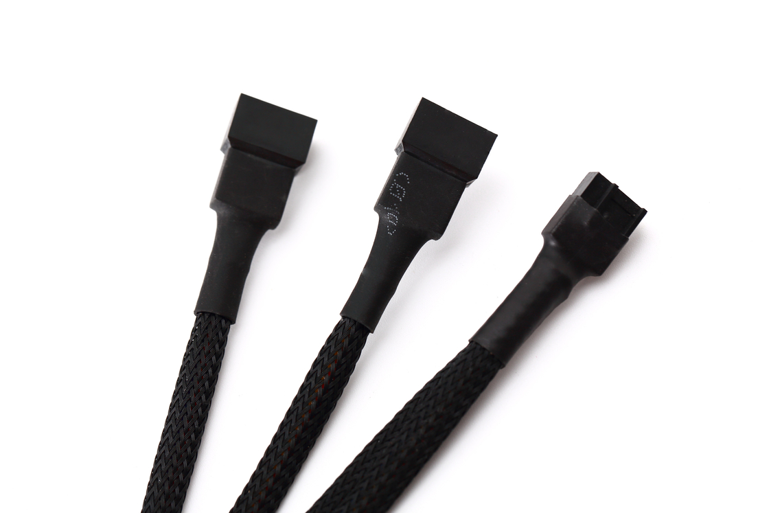 Ul1007 22awg PC Fan Splitter Cable Pwm Fan Splitter 4 Pin To 3 Pin